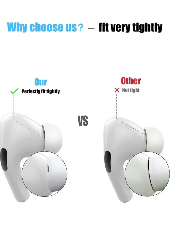 [3 Pairs]Replacement Ear Tips for Airpods Pro and Airpods Pro 2nd Generation Silicone Ear Tips with Noise Reduction Hole 3 Pairs S M L Sizes Included 6 Slot Cardboard Storage Box - Image 3